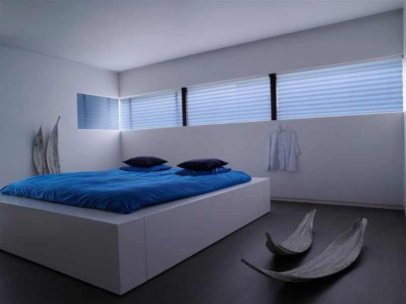 Zonwering slaapkamer blauw